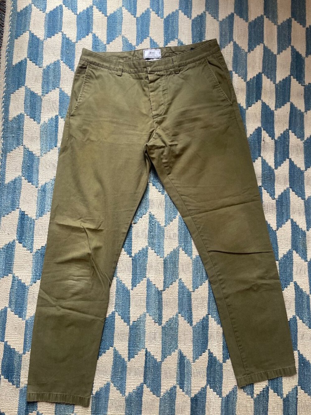 AMI Alexandre Matiussi pants in olive/khaki L